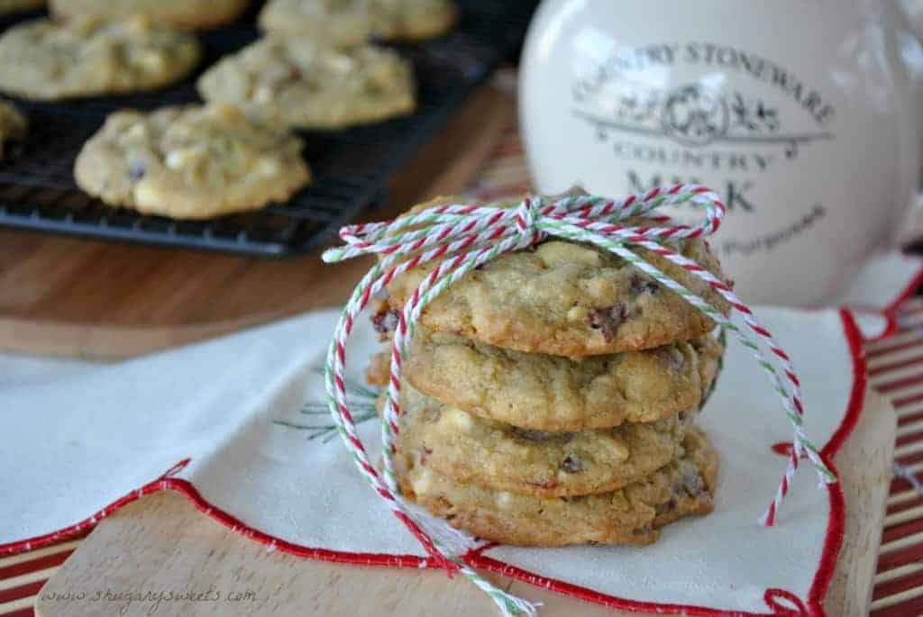 Pistachio Pudding Cookies- with Craisins, White Chocolate and Pistachios! #JELLO