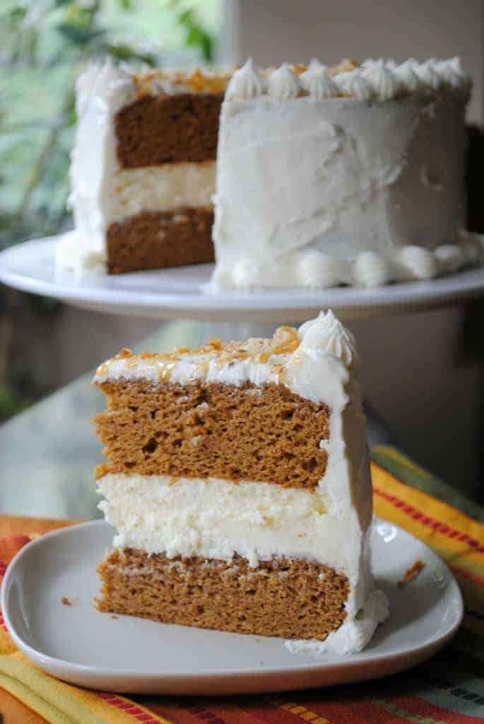 Pumpkin Cheesecake Cake from www.shugarysweets.com