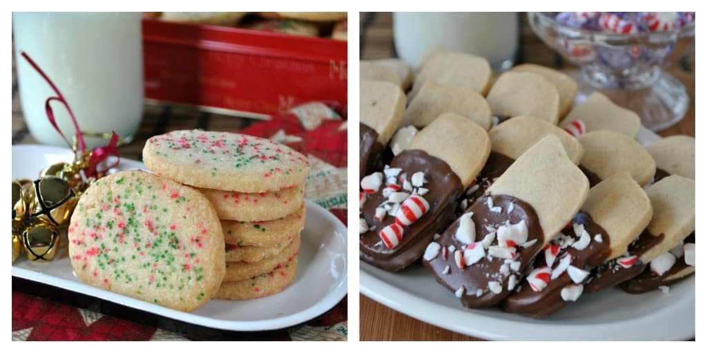 Jingles Cookies and Chocolate Peppermint Shortbread cookies from www.shugarysweets.com