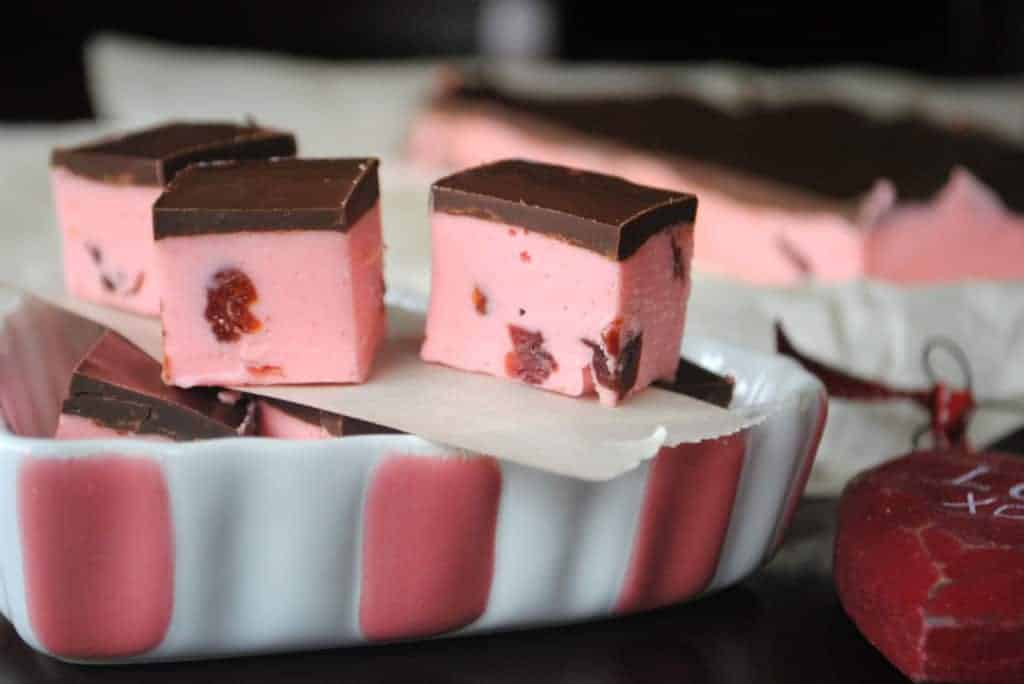 Cherry Fudge with Dark chocolate from www.shugarysweets.com Cherry Fudge with Dark chocolate from www.shugarysweets.com