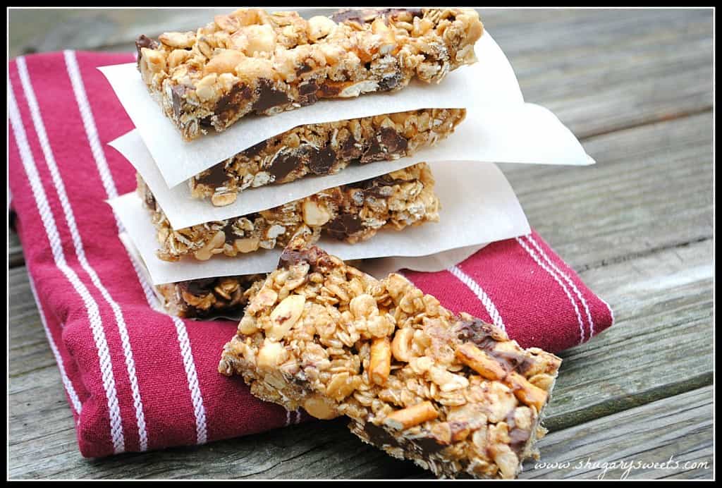 Chocolate Chip Granola Bars from www.shugarysweets.com