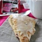 Pomegranate Scones- delicious scones make with fresh POMS and Bigelow tea #cbias #americastea @shugarysweets