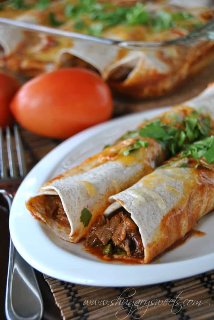 Skinny beef enchiladas