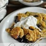 Lemon Blueberry Skillet Dump Cake with Almond Whipped Cream: easy, no mess recipe with pantry ingredients! #dumpcake Lemon Blueberry Skillet Dump Cake with Almond Whipped Cream: easy, no mess recipe with pantry ingredients! #dumpcake