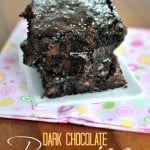 Dark Chocolate Brownies: delicious, one bowl, from scratch fudgy brownie recipe #brownies Dark Chocolate Brownies: delicious, one bowl, from scratch fudgy brownie recipe #brownies