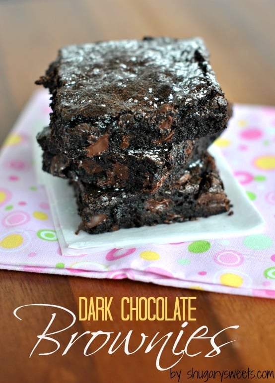 A Perfect Dark Chocolate Brownie Recipe Shugary Sweets
