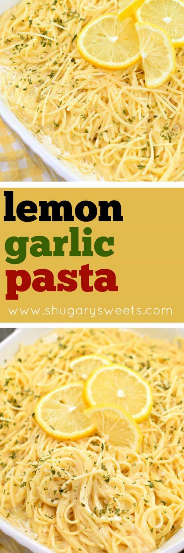 You'll love this tangy, Lemon Garlic Pasta as a side dish with your favorite chicken or fish! Or enjoy it as your main entree in under 30 minutes!