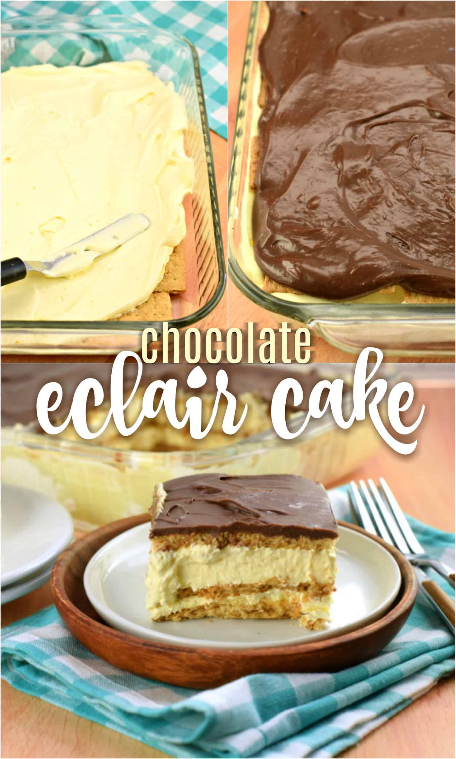 How to make chocolate eclair cake step by step photos.