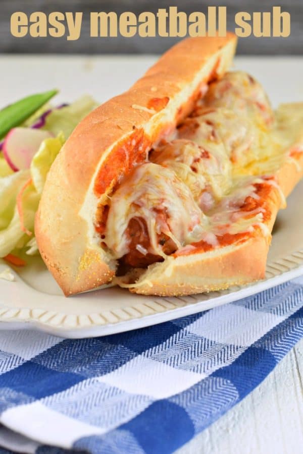 Easy Italian Meatball Sub Sandwich Dinner Recipe