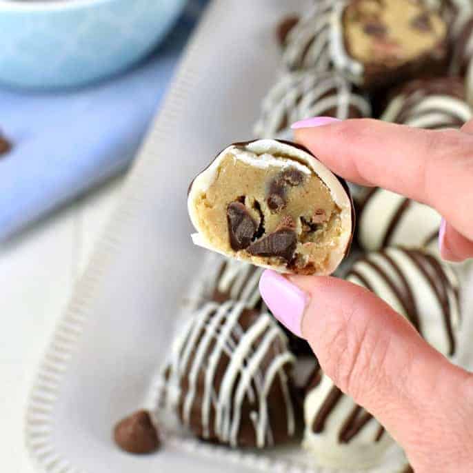 Easy Chocolate Chip Cookie Dough Truffles Recipe