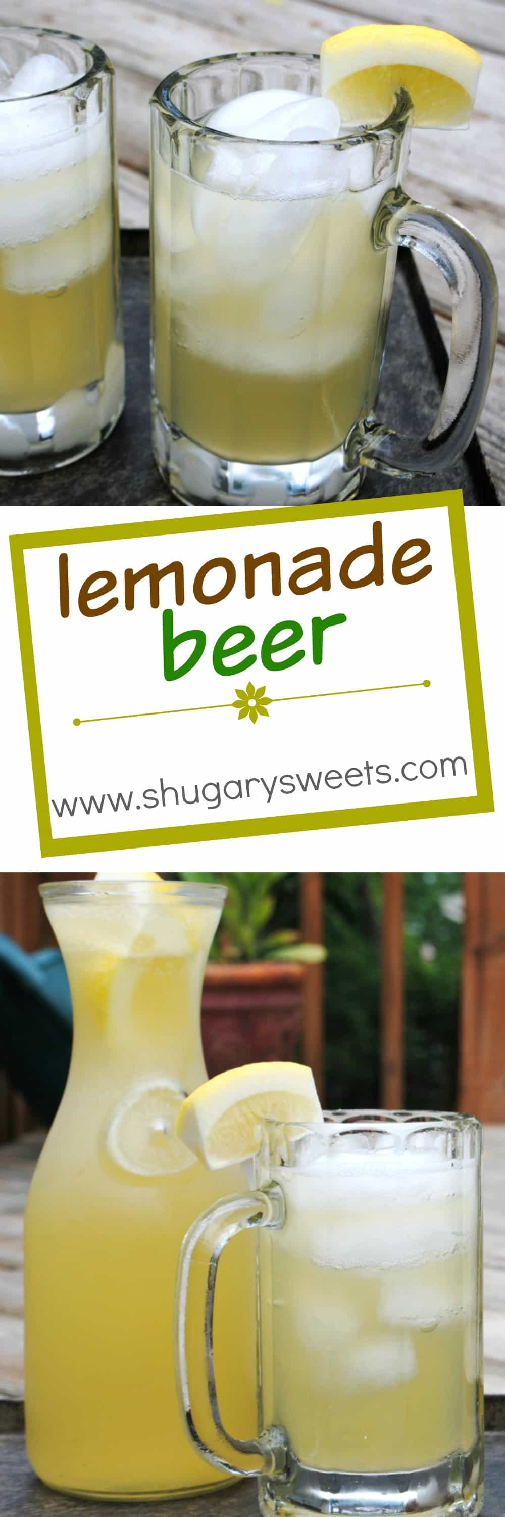 Lemonade Beer with Cherry Rum - Shugary Sweets