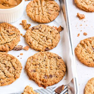 What's better than peanut butter cookies? Peanut Butter Butterfinger Cookies! Adding chopped candy bars to your cookie dough instantly adds more great nutty crunch to these homemade treats.