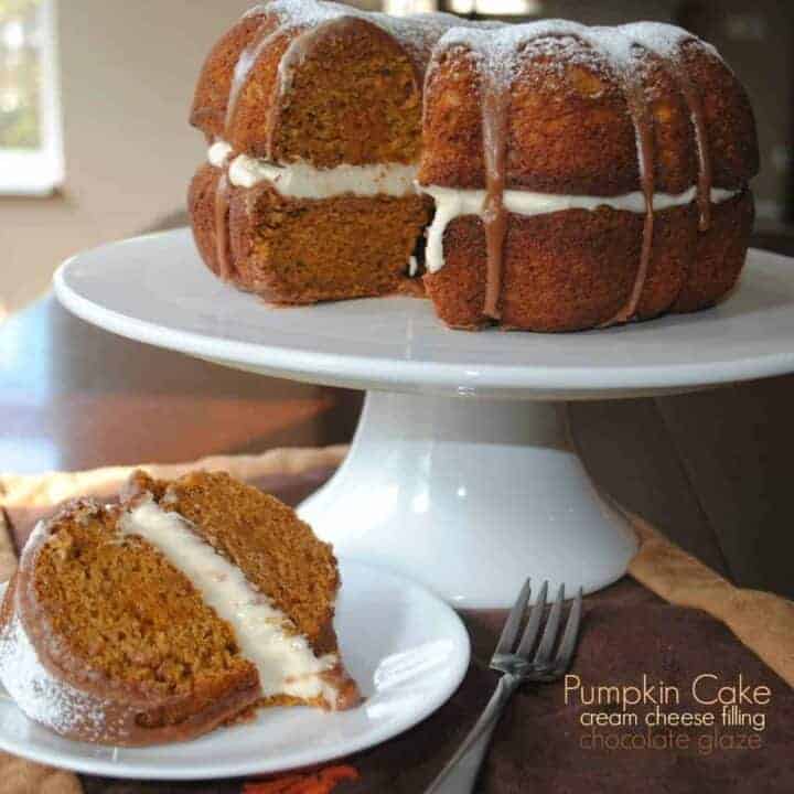 Pumpkin Cake with Chocolate Ganache