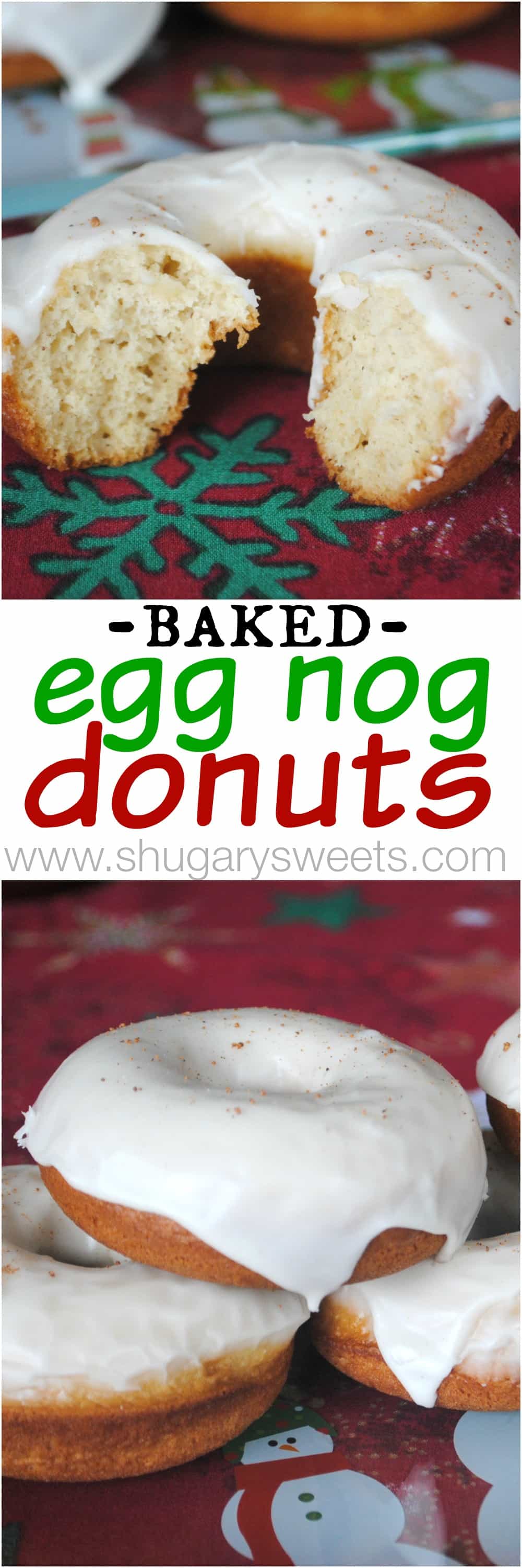 Eggnog Donuts (Baked) Shugary Sweets