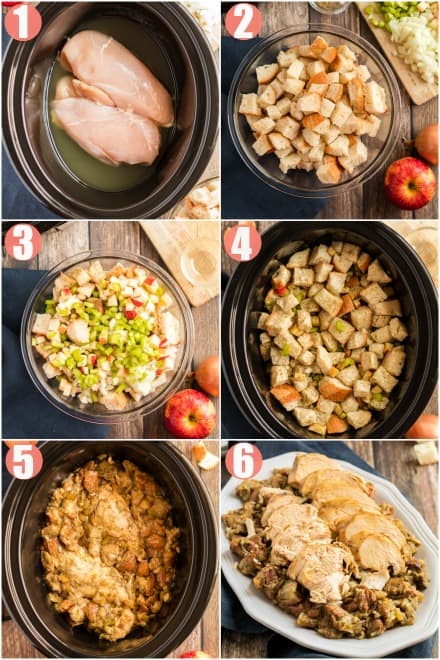 How to make crockpot turkey breast and stuffing in step by step photos.