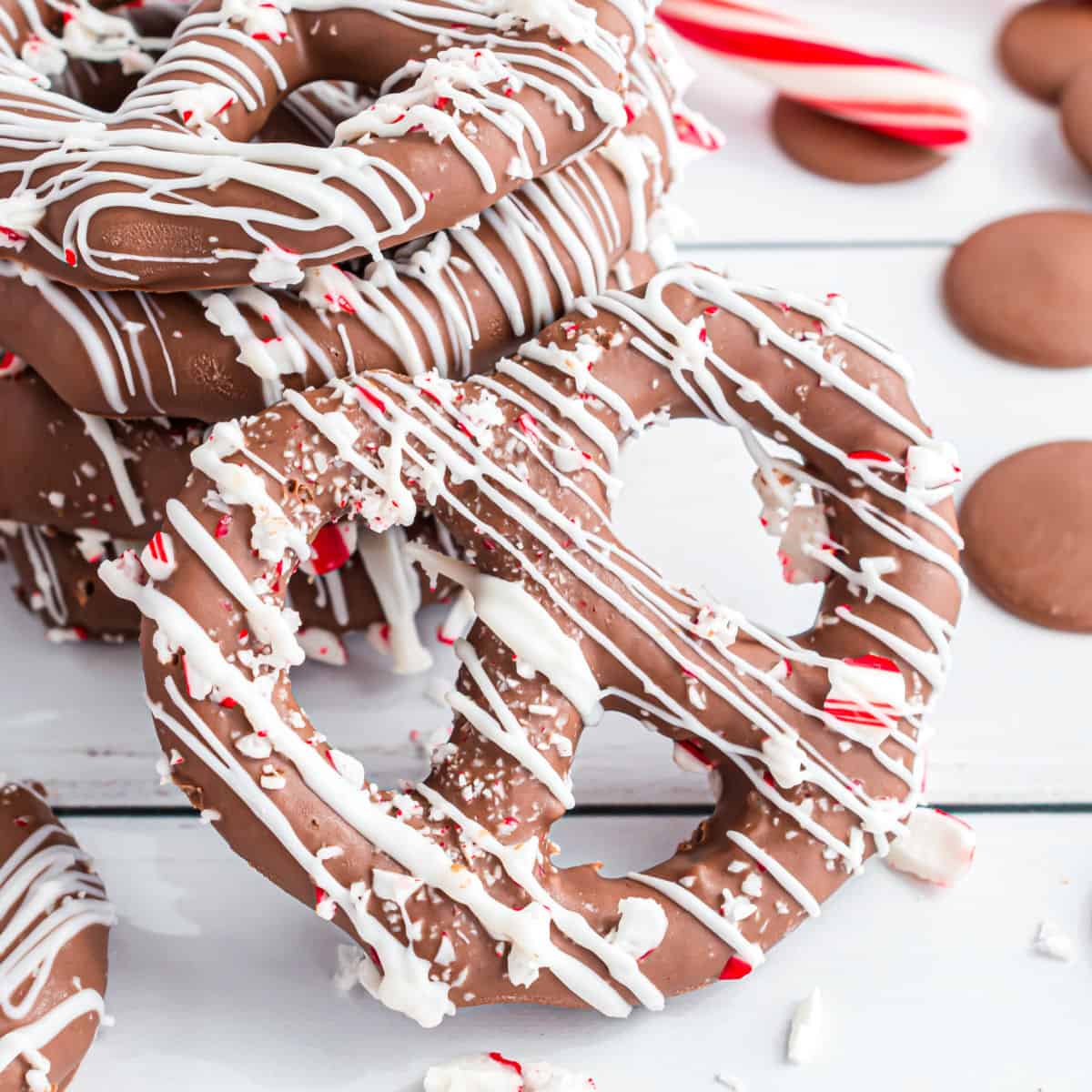 Chocolate Covered Peppermint Pretzels