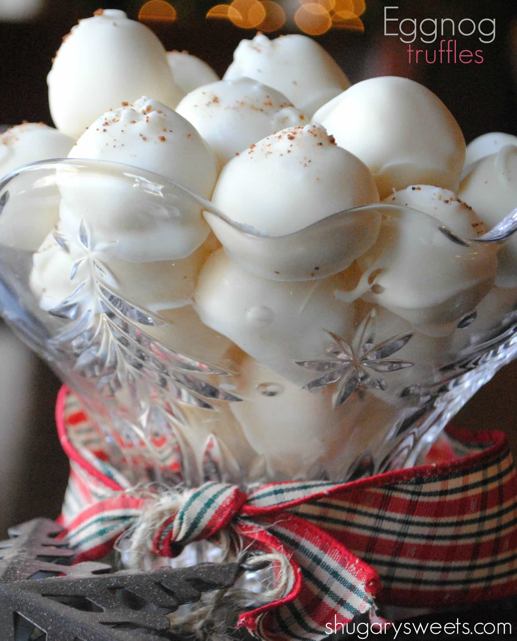 Eggnog Truffles Shugary Sweets