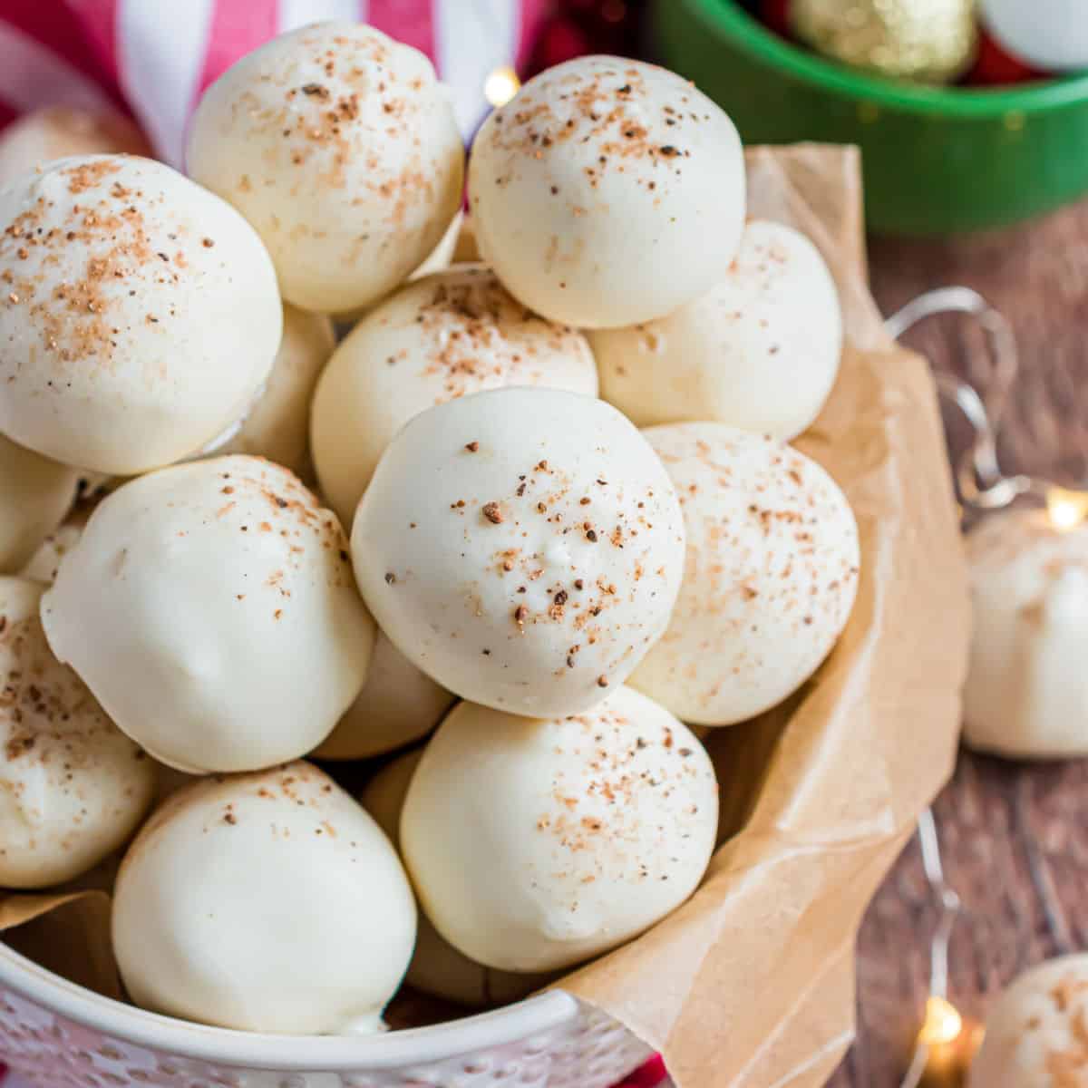 Easy Eggnog Truffles Recipe
