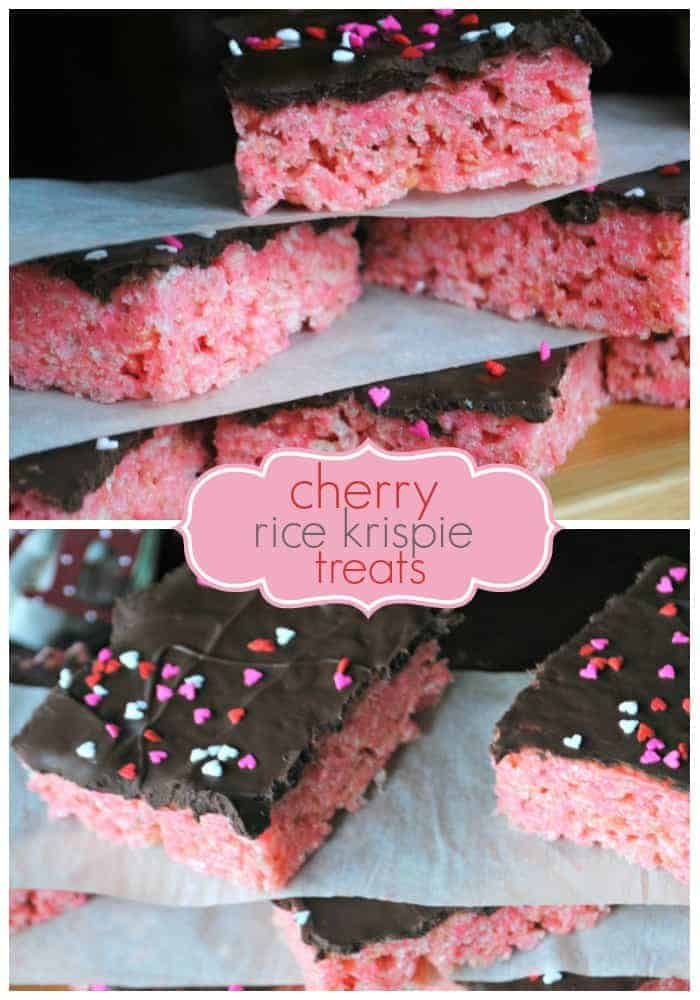 Delicious recipe for cherry Rice Krispie Treats