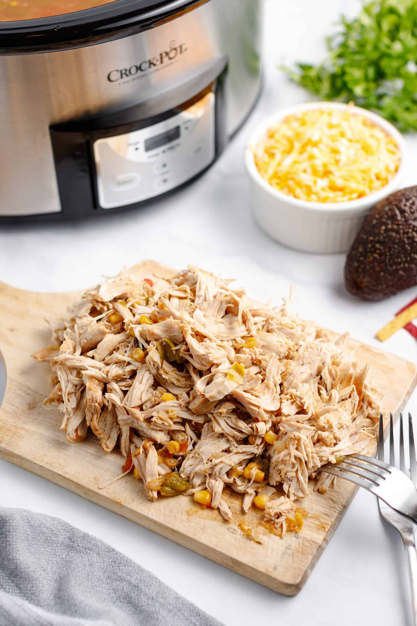 Shredded turkey breast for turkey taco soup