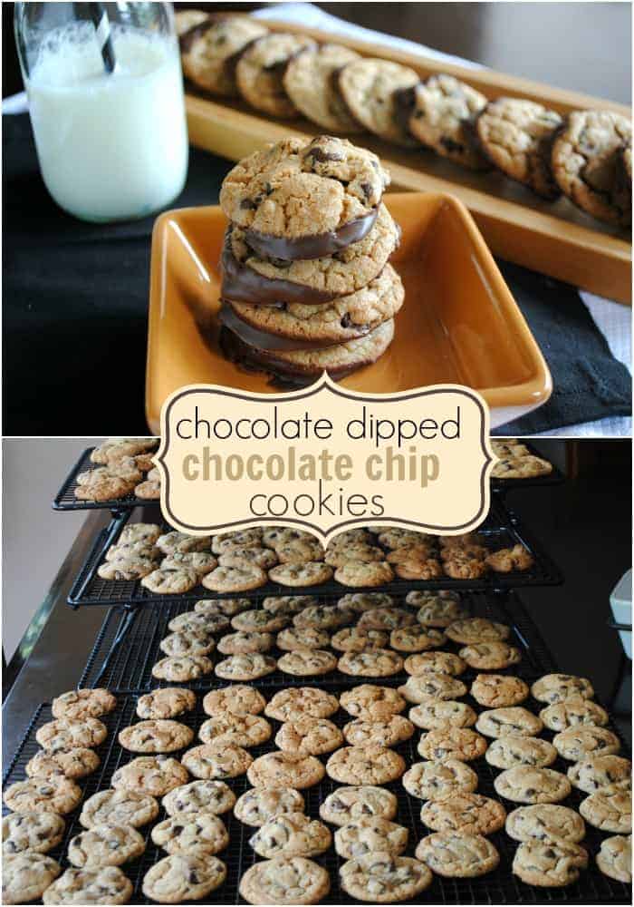 chocolate dipped cookies {bite sized}