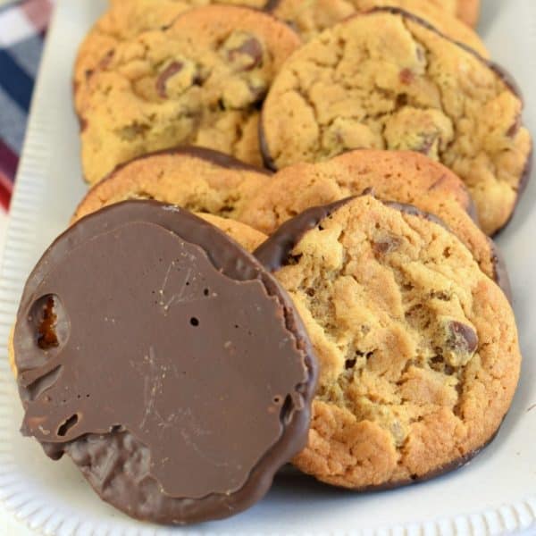 Double Chocolate Chip Cookies are the perfect chewy cookie recipe dunked in rich dark chocolate. Once you try them you'll realize this is the only way to make them!