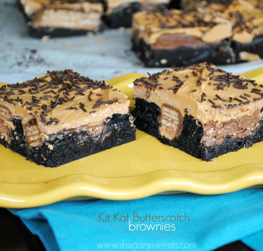 butterscotch kit kat brownies
