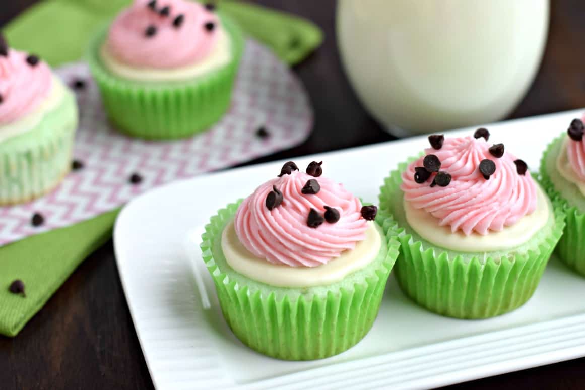 Easy Watermelon Cupcakes