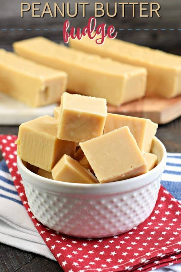 The Best Peanut Butter Fudge recipe with no candy thermometer needed. Soft and creamy and packed with peanut butter flavor, this easy fudge recipe is perfect all year long!