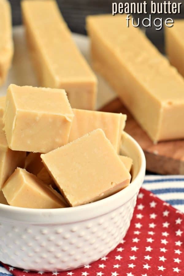 The Best Peanut Butter Fudge recipe with no candy thermometer needed. Soft and creamy and packed with peanut butter flavor, this easy fudge recipe is perfect all year long!