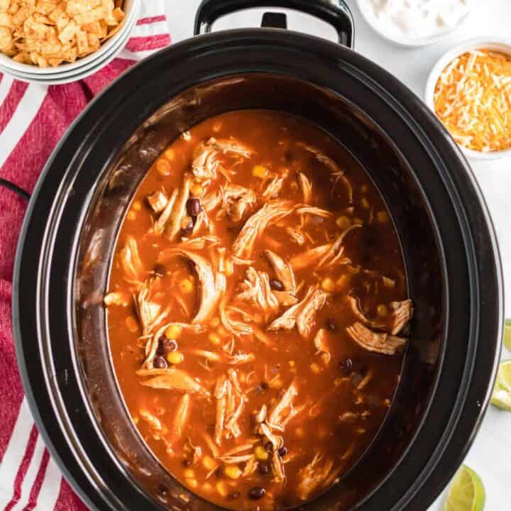 Slow Cooker Chicken Enchilada Soup