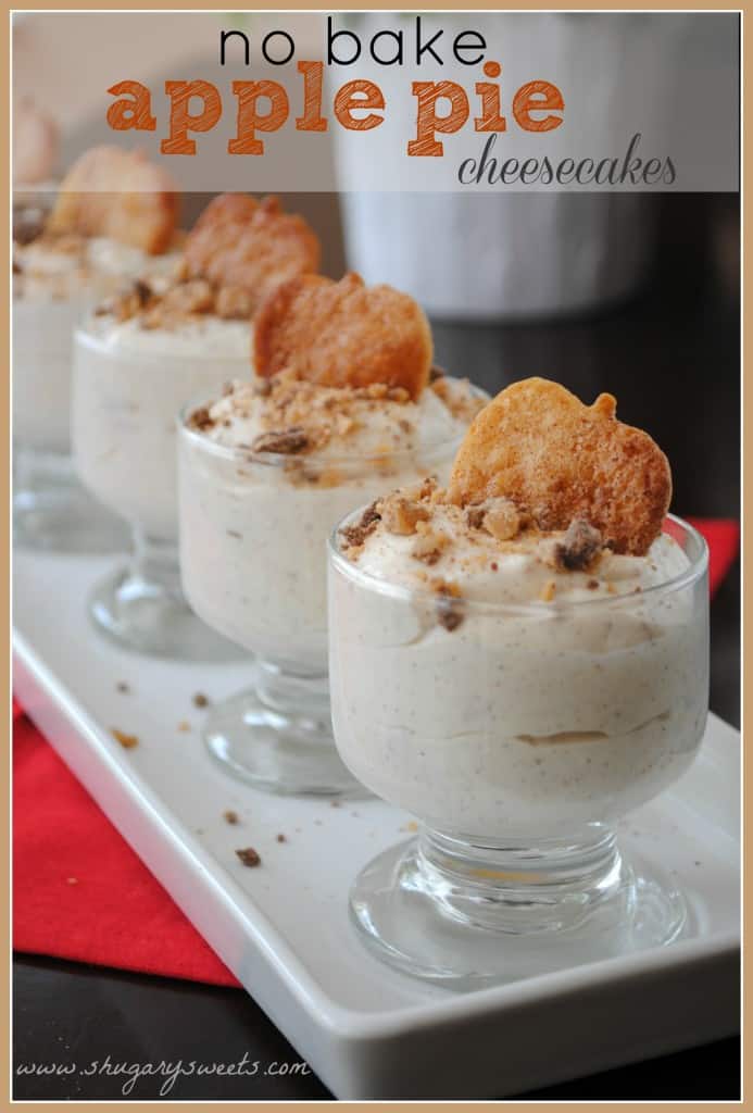 no bake apple pie cheesecakes