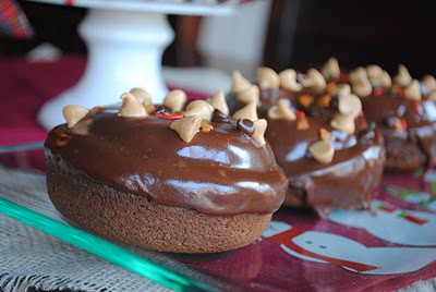 chocolate peanut butter donuts