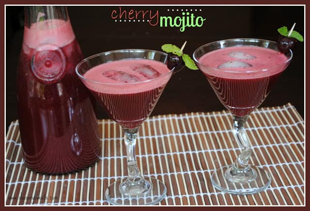 Cherry Mojitos: the flavor of a minty mojito with a sweet cherry kick!