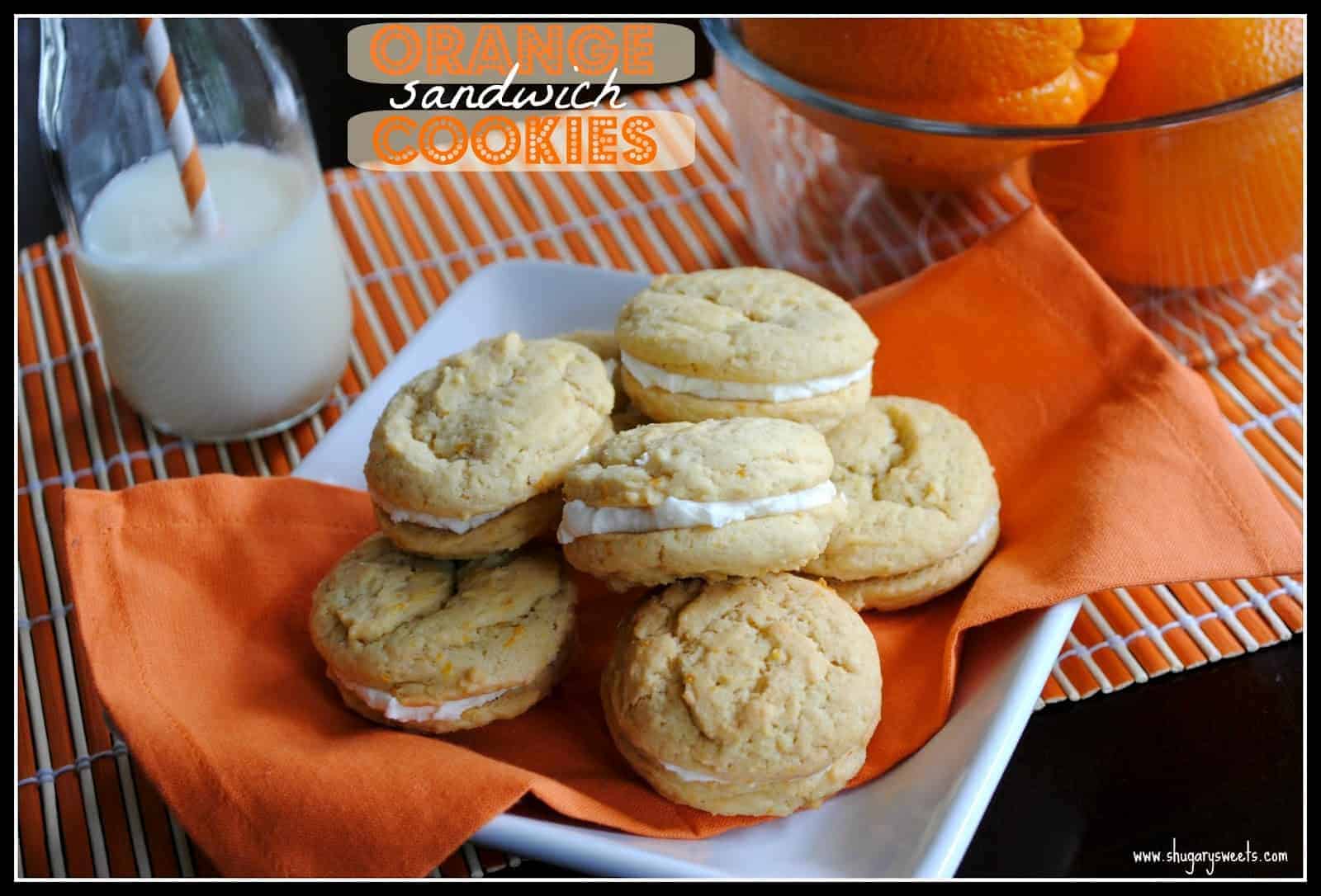 Orange Sandwich Cookies Shugary Sweets