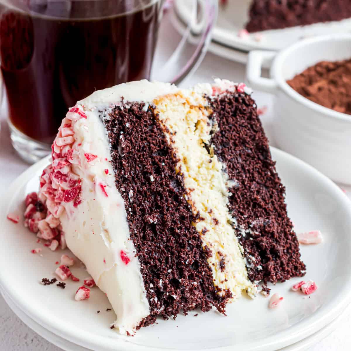 Chocolate Peppermint Cheesecake Cake Recipe
