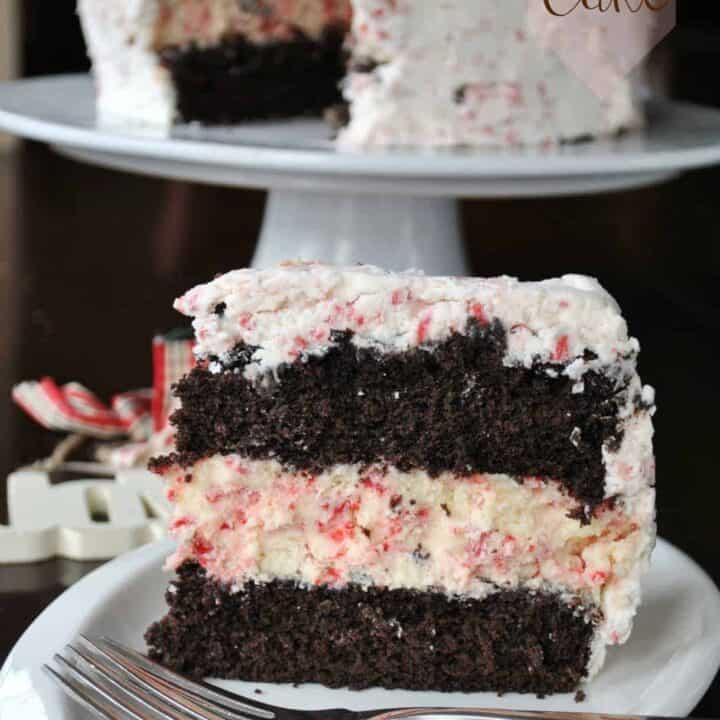 Chocolate Peppermint Cheesecake Cake