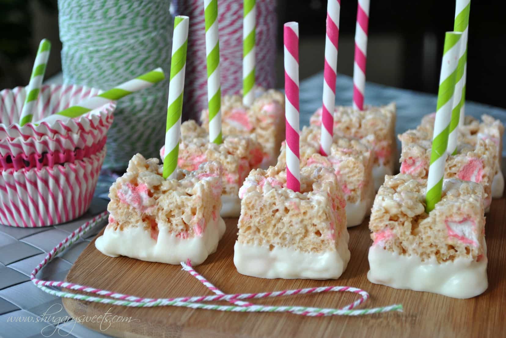 Peppermint Krispie Treats Shugary Sweets