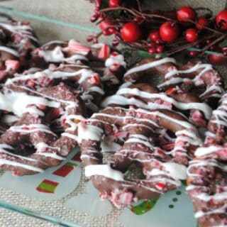 Chocolate Covered Peppermint Pretzels