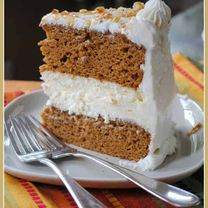 pumpkin cheesecake cake shugary