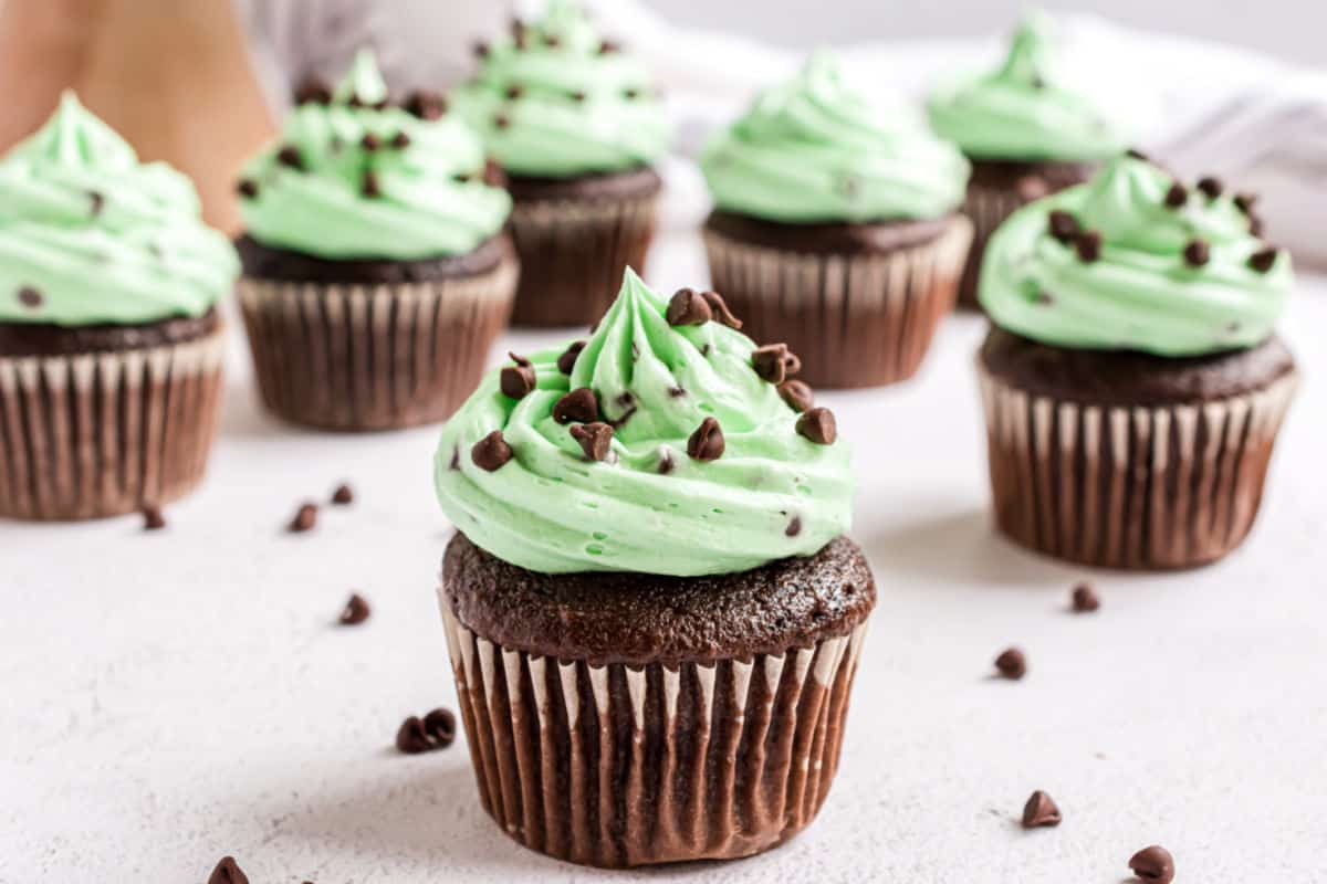 Mint Chocolate Chip Cupcakes