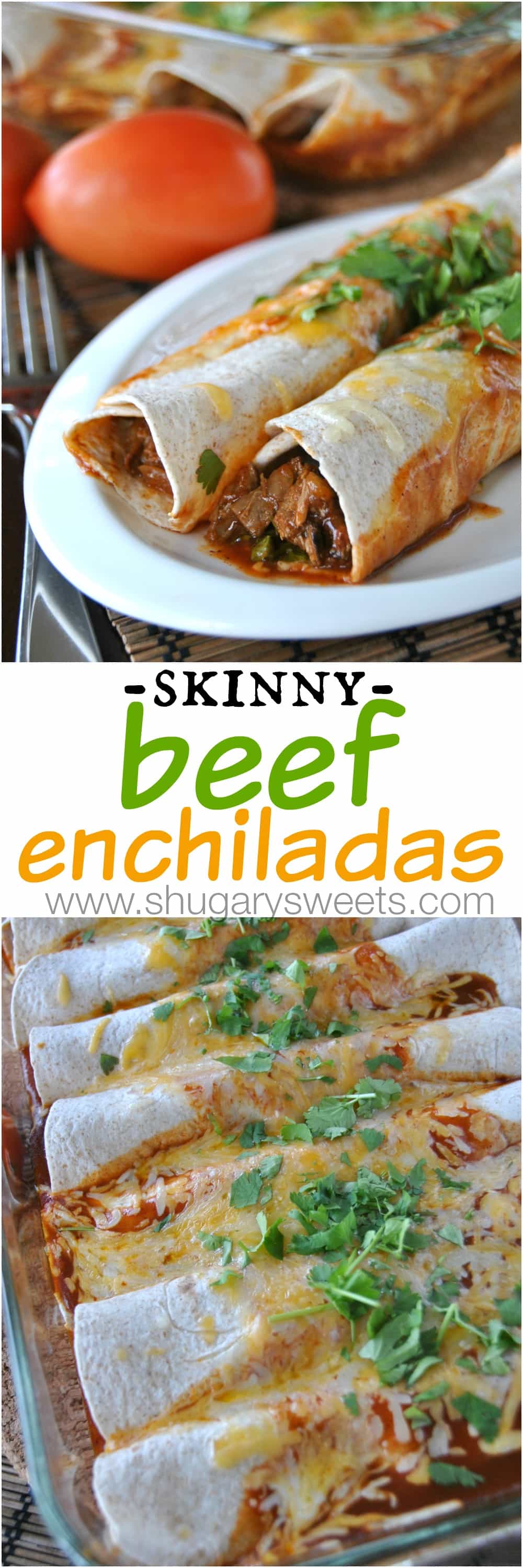 Slow Cooker Beef Enchiladas- Shugary Sweets