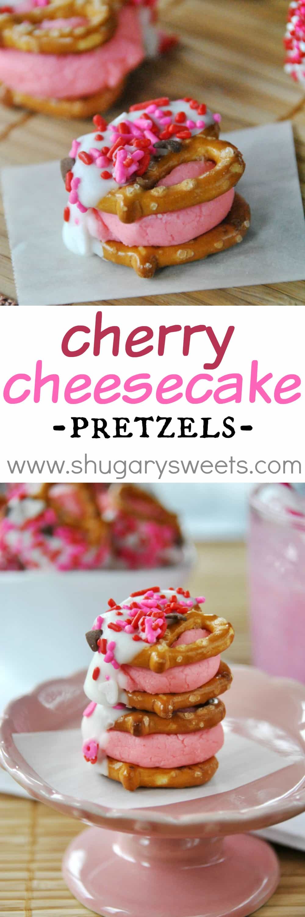 Cherry Cheesecake Pretzel Bites Shugary Sweets