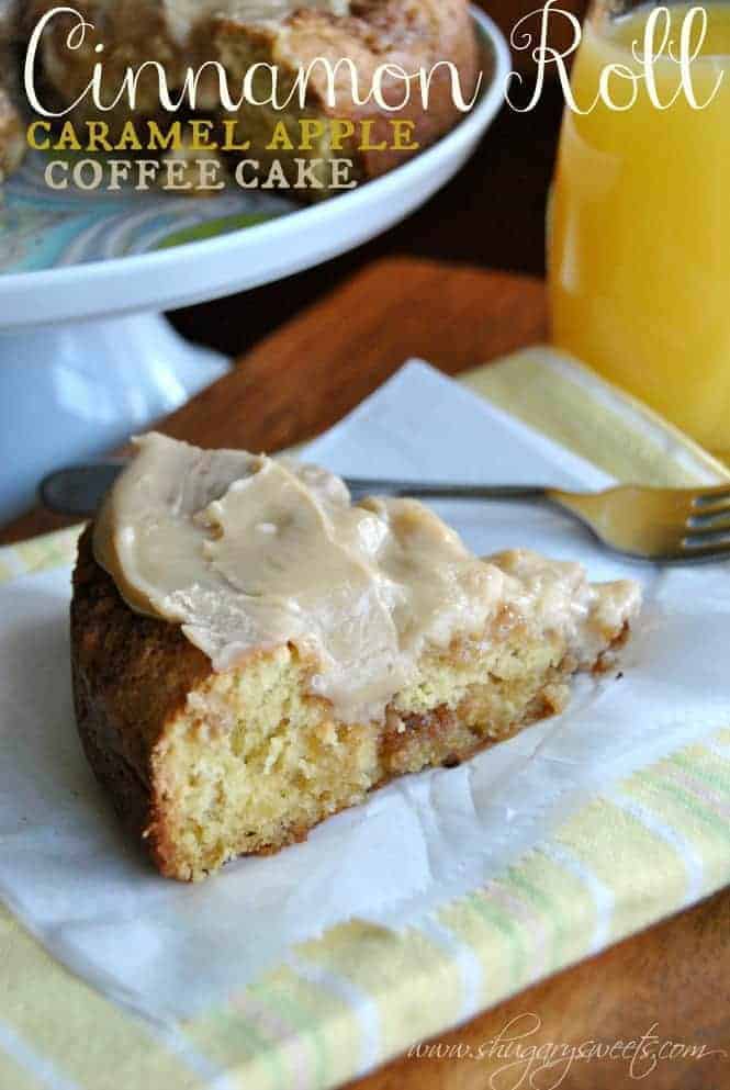 caramel apple cinnamon roll coffee cake