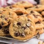 There's nothing like one of these Milk Chocolate Macadamia Nut Cookies warm from the oven. Sweet chocolate morsels and nuts are baked into soft chewy cookies in this easy recipe. Best served with a glass of cold milk!