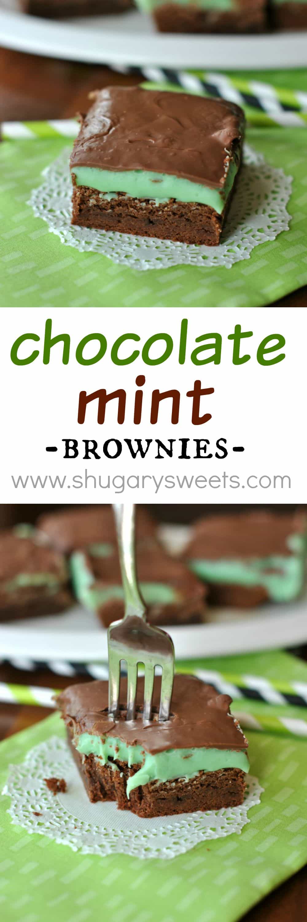 Chocolate Mint Brownies Shugary Sweets
