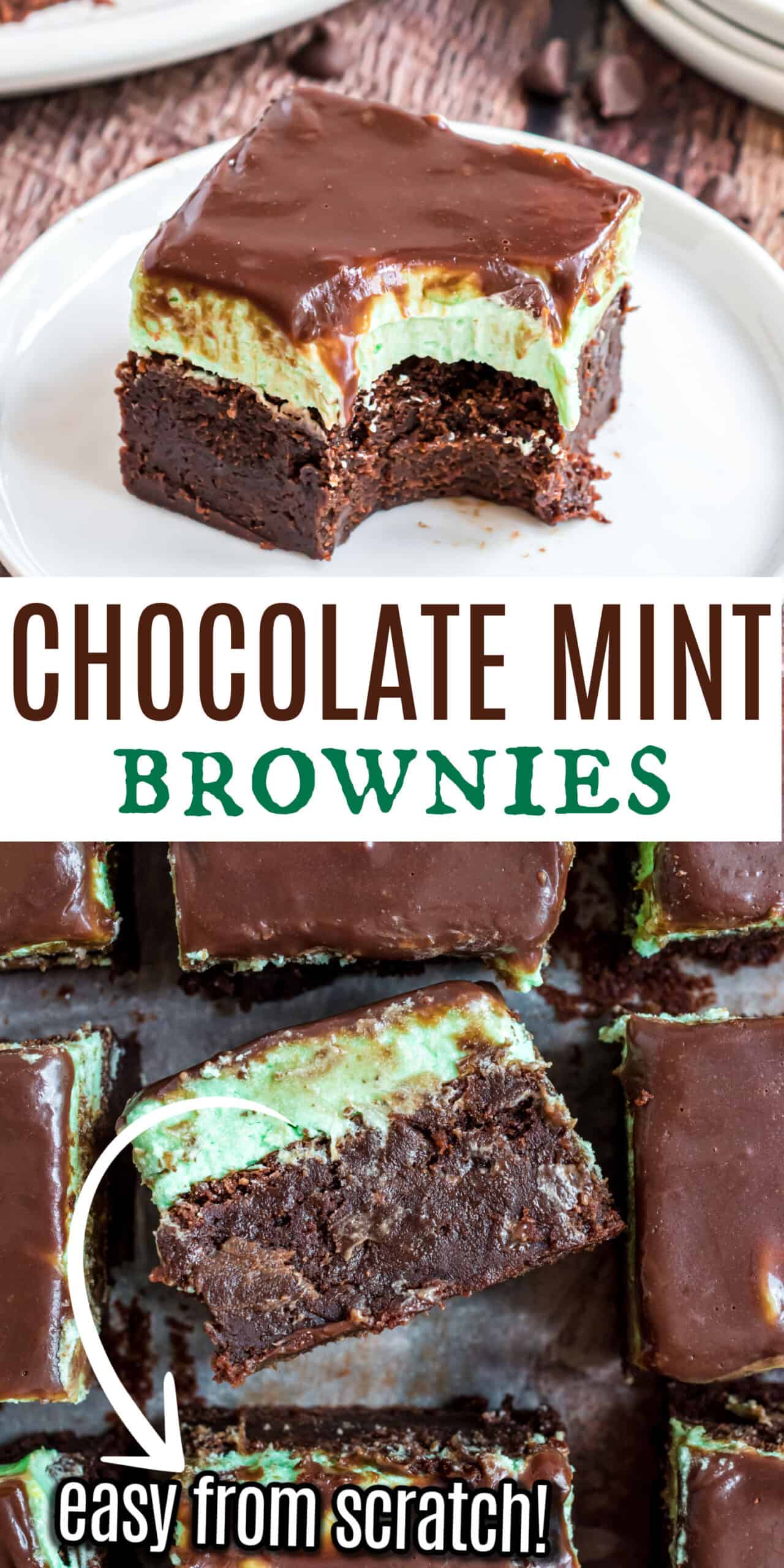 Chocolate Mint Brownies Recipe - Shugary Sweets