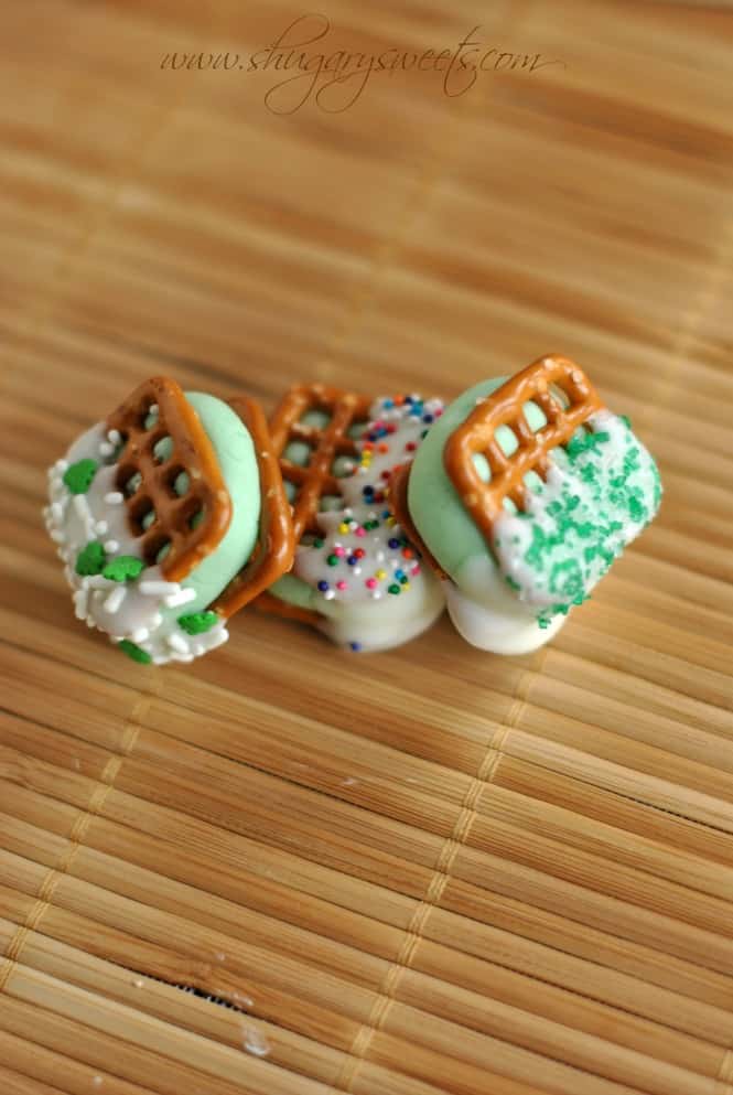 Chocolate Mint Pretzel Bites - Shugary Sweets