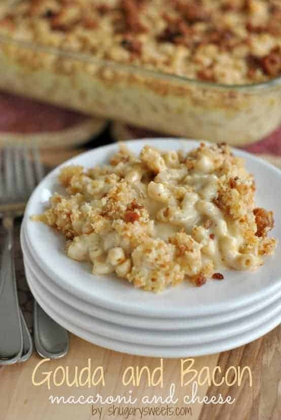 Gouda Bacon Macaroni and Cheese: comfort food that kids and grownups will LOVE #macandcheese @shugarysweets