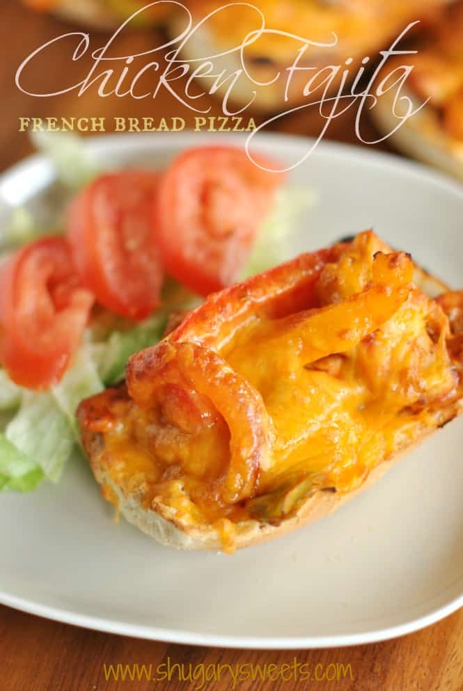 chicken fajita french bread pizza